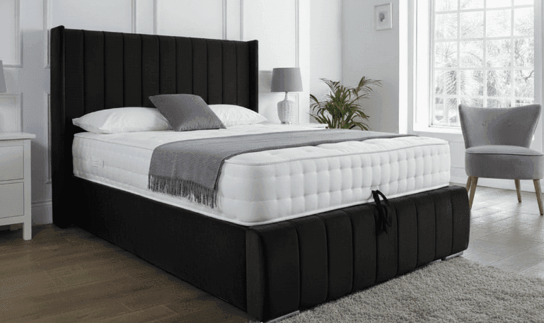 Arizona Wings Panel Ottoman Bed UK - Detail view of premium ottoman bed from CESS Furniture UK